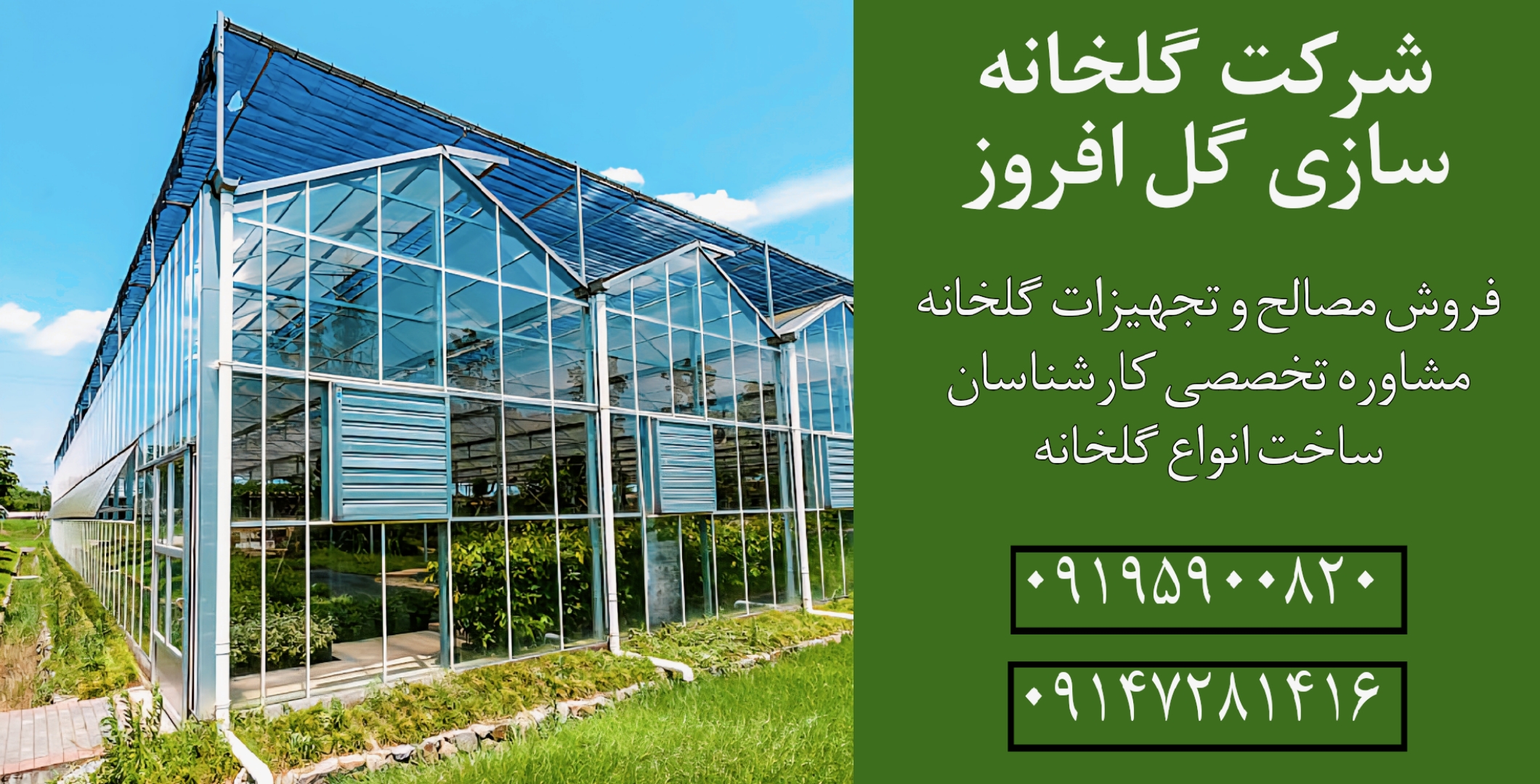 شرکت گلخانه سازی پالیز کامیاب گل افروز